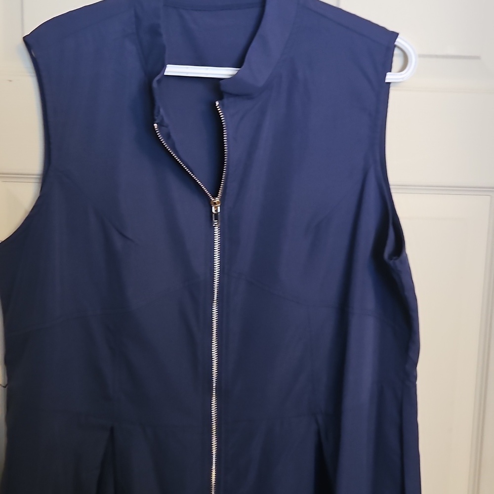 SHEIN Navy Maxi Dress with Zipper Detail - Picture 4 of 5